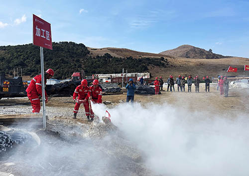 中國安能第二工程局四川涼山項目部開展防火、防汛、防地質災害綜合演練
