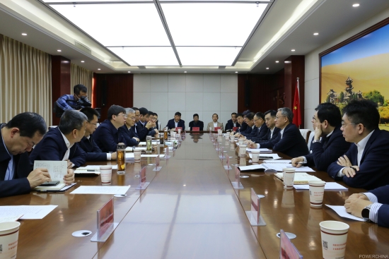 中國電建黨委副書記、總經理王斌與酒泉市主要領導會談