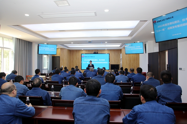 陜煤石電公司召開(kāi)2022年合理化建議、技術(shù)成果發(fā)布會(huì)暨班組建設(shè)表彰會(huì)