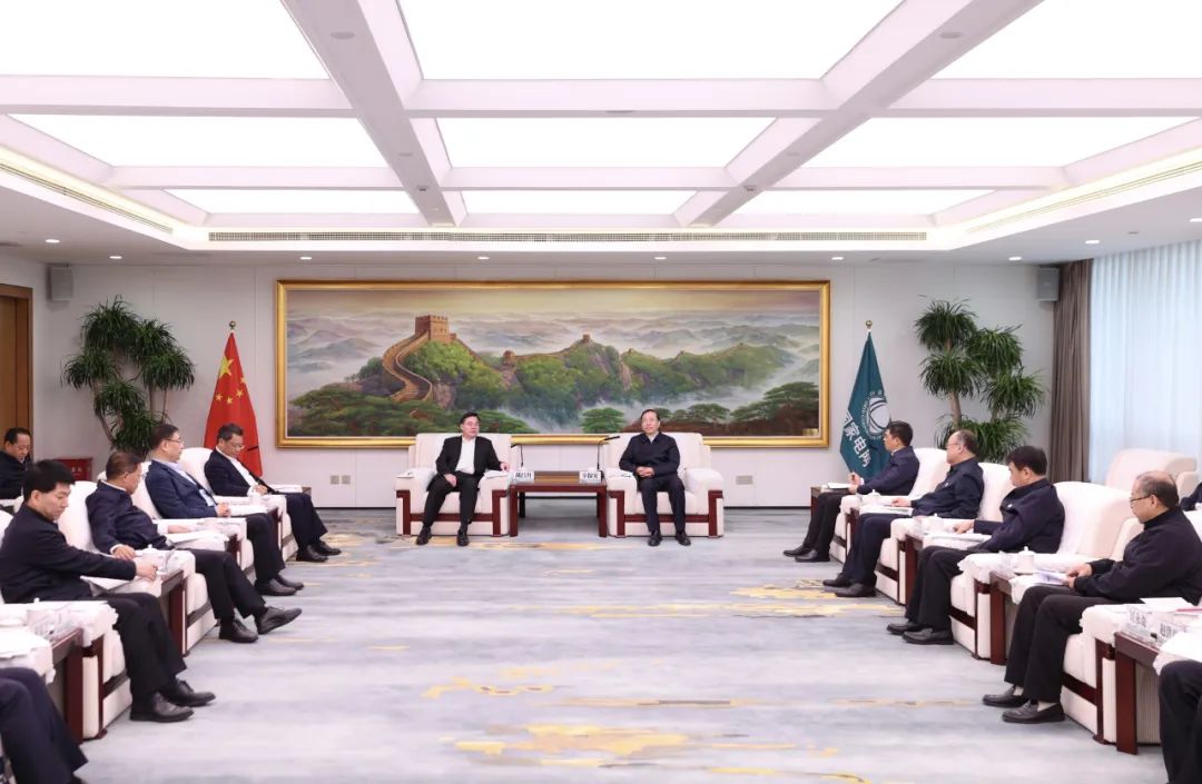 國家電網(wǎng)公司董事長辛保安與甘肅省委書記胡昌升、省長任振鶴會(huì)談
