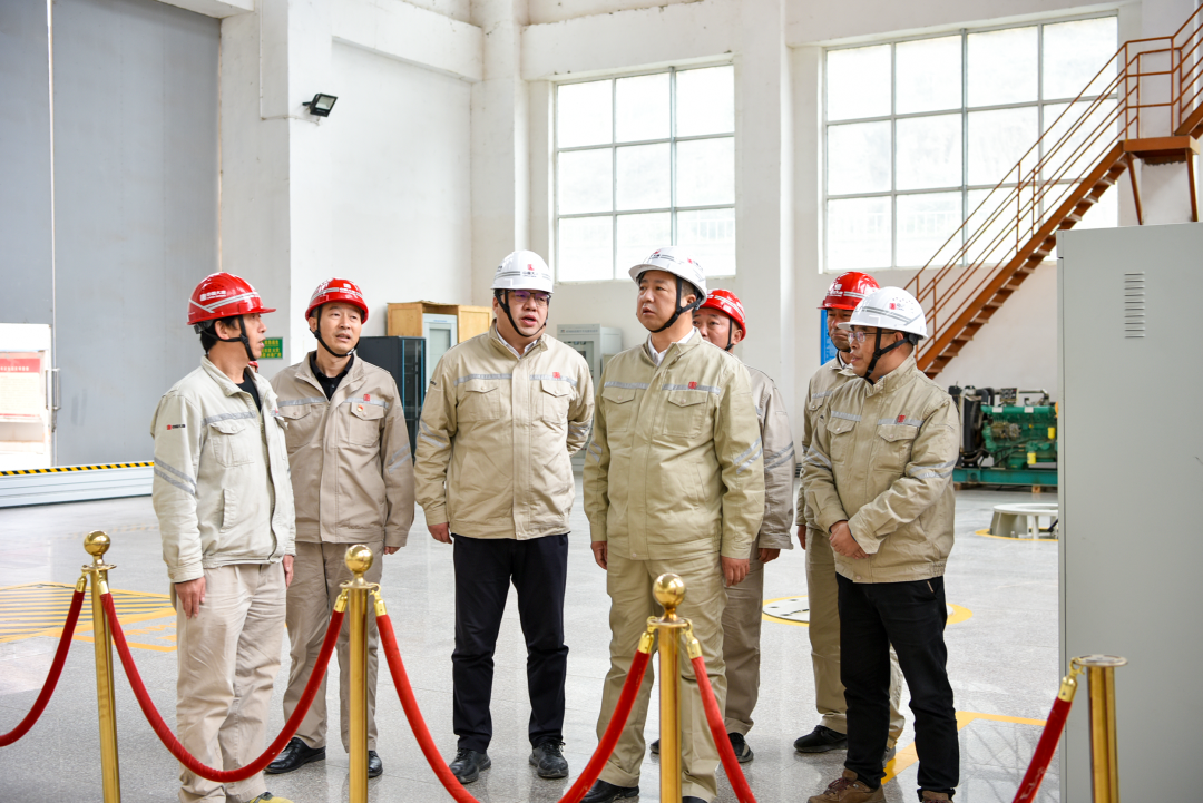 大唐甘肅公司黨委書記、董事長王建偉到碧口水電廠調研指導工作